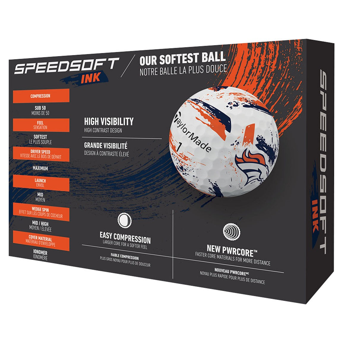 TaylorMade Speed Soft INK NFL Golf Balls