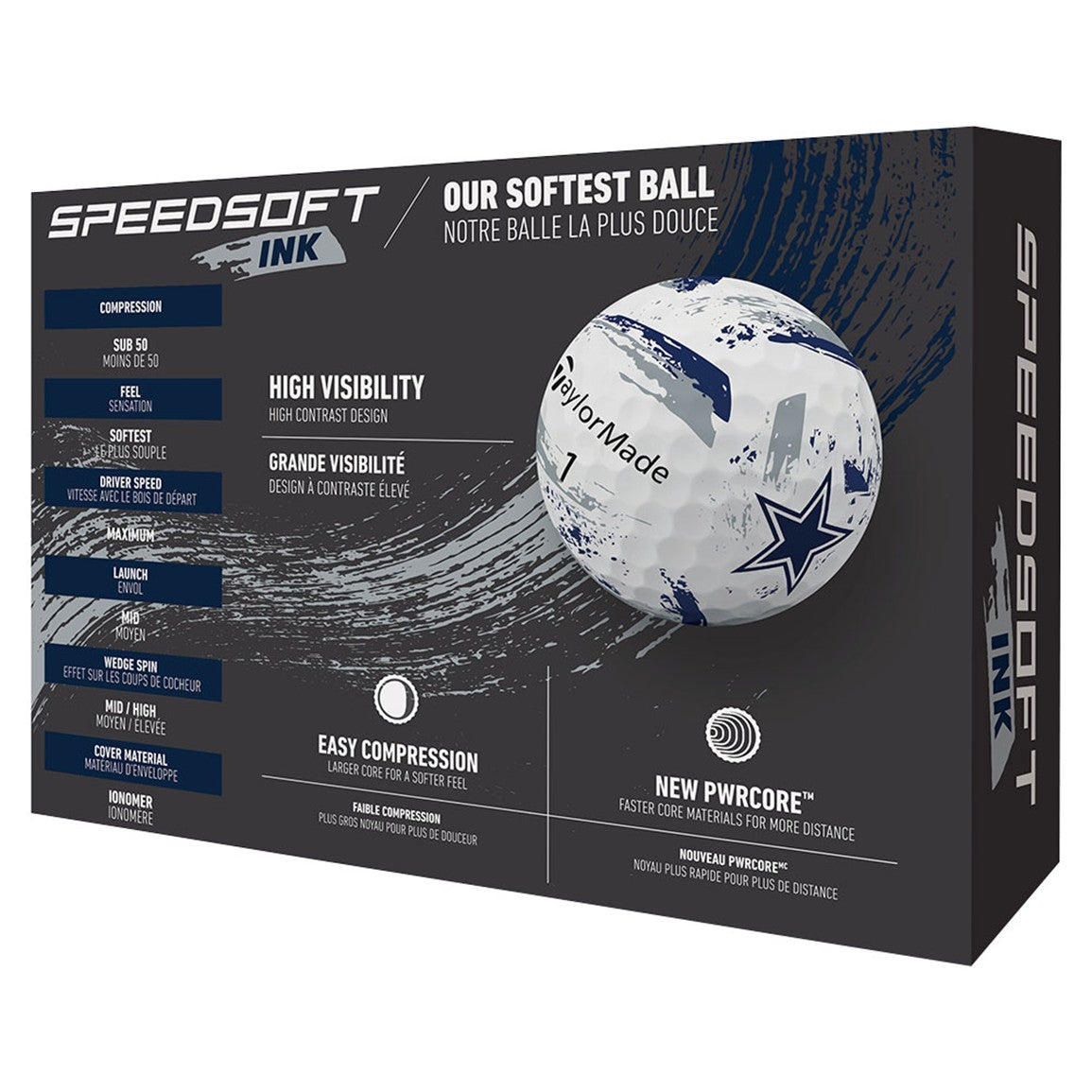 TaylorMade Speed Soft INK NFL Golf Balls