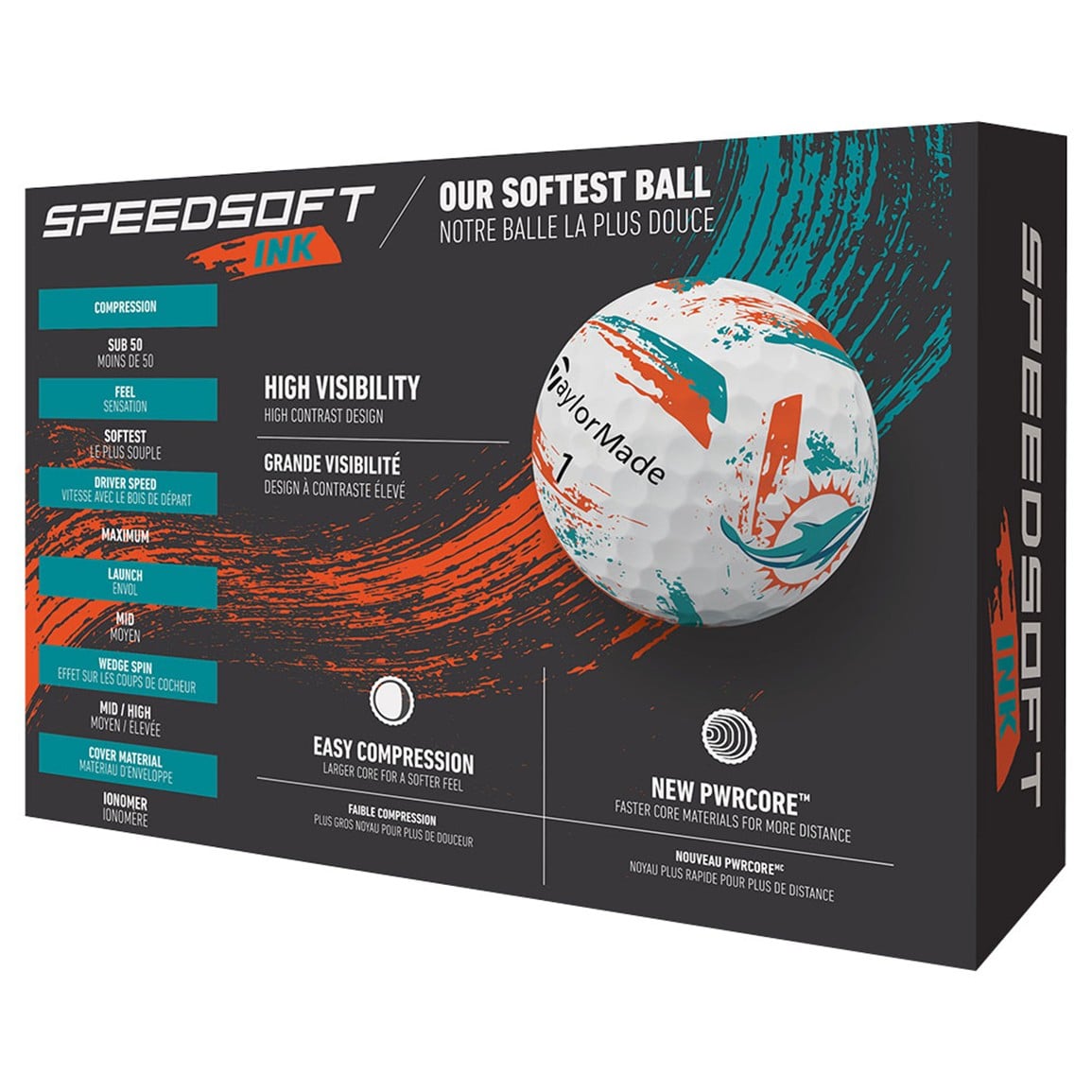 TaylorMade Speed Soft INK NFL Golf Balls