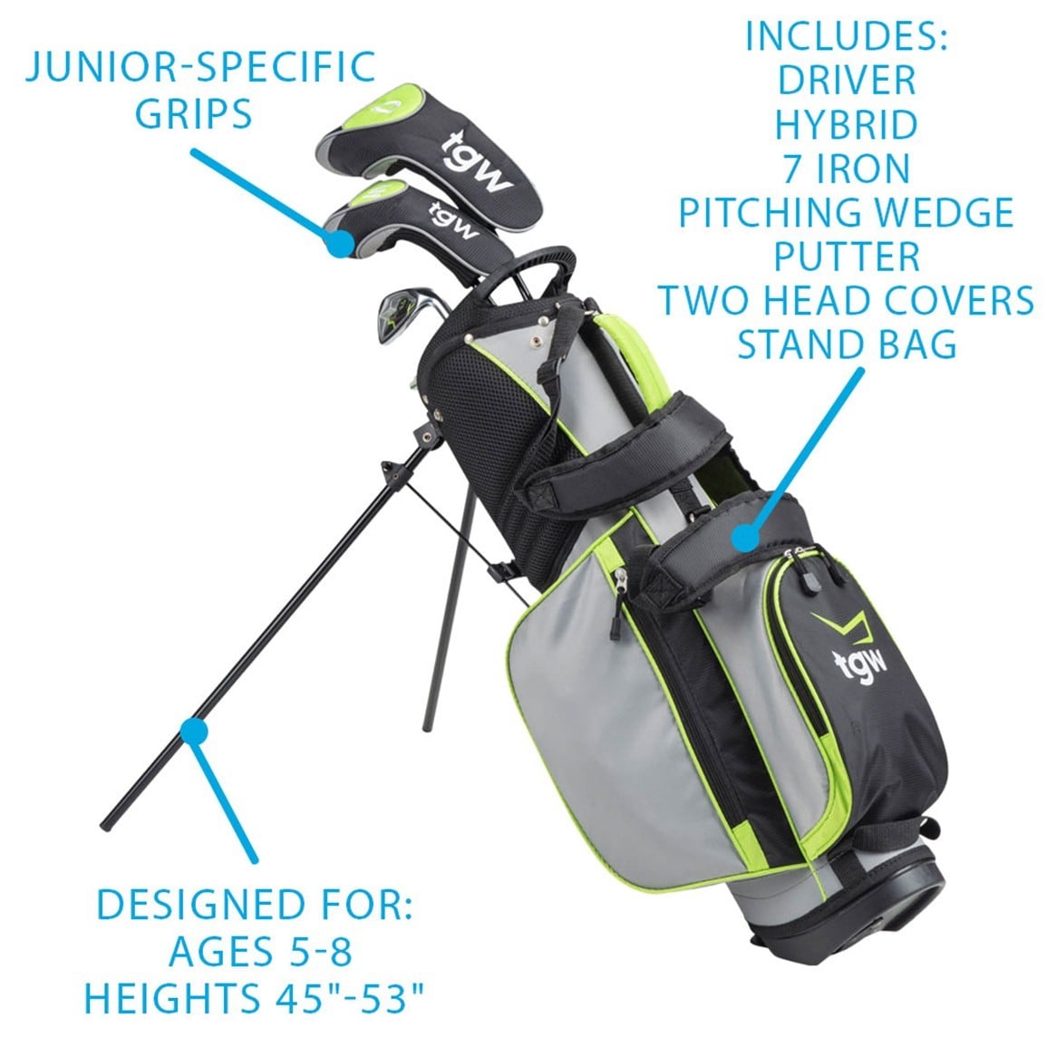 TGW Junior Packaged Golf Sets Ages 5-8