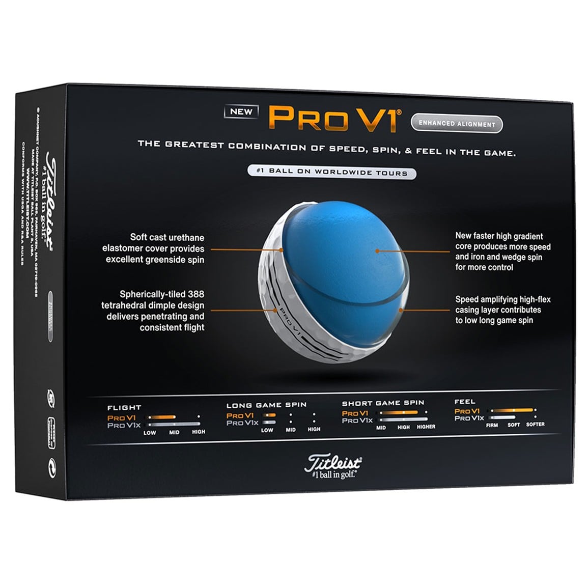 Titleist Pro V1 Enhanced Alignment Golf Ball