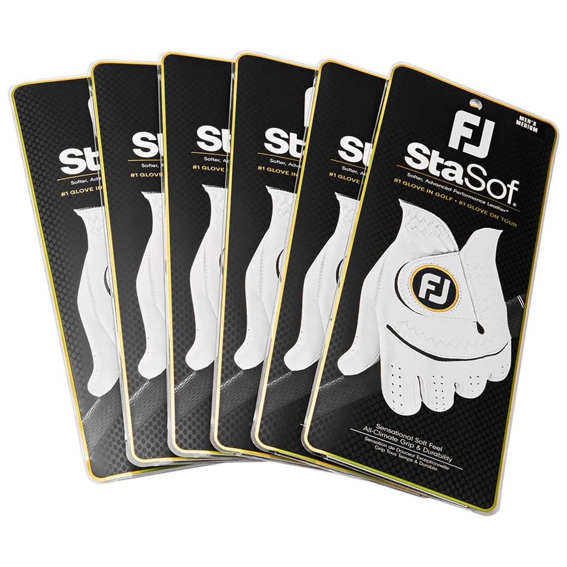 FootJoy Mens StaSof 6-Pack Golf Glove