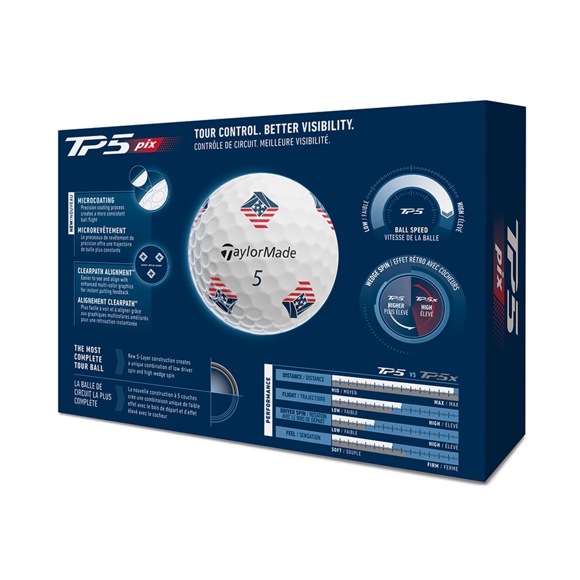 TaylorMade 2026 TP5 PIX USA Golf Ball