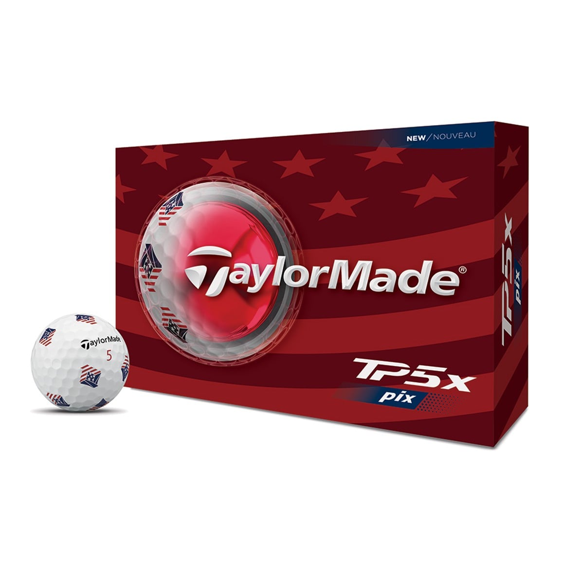 TaylorMade 2026 TP5x PIX USA Golf Ball