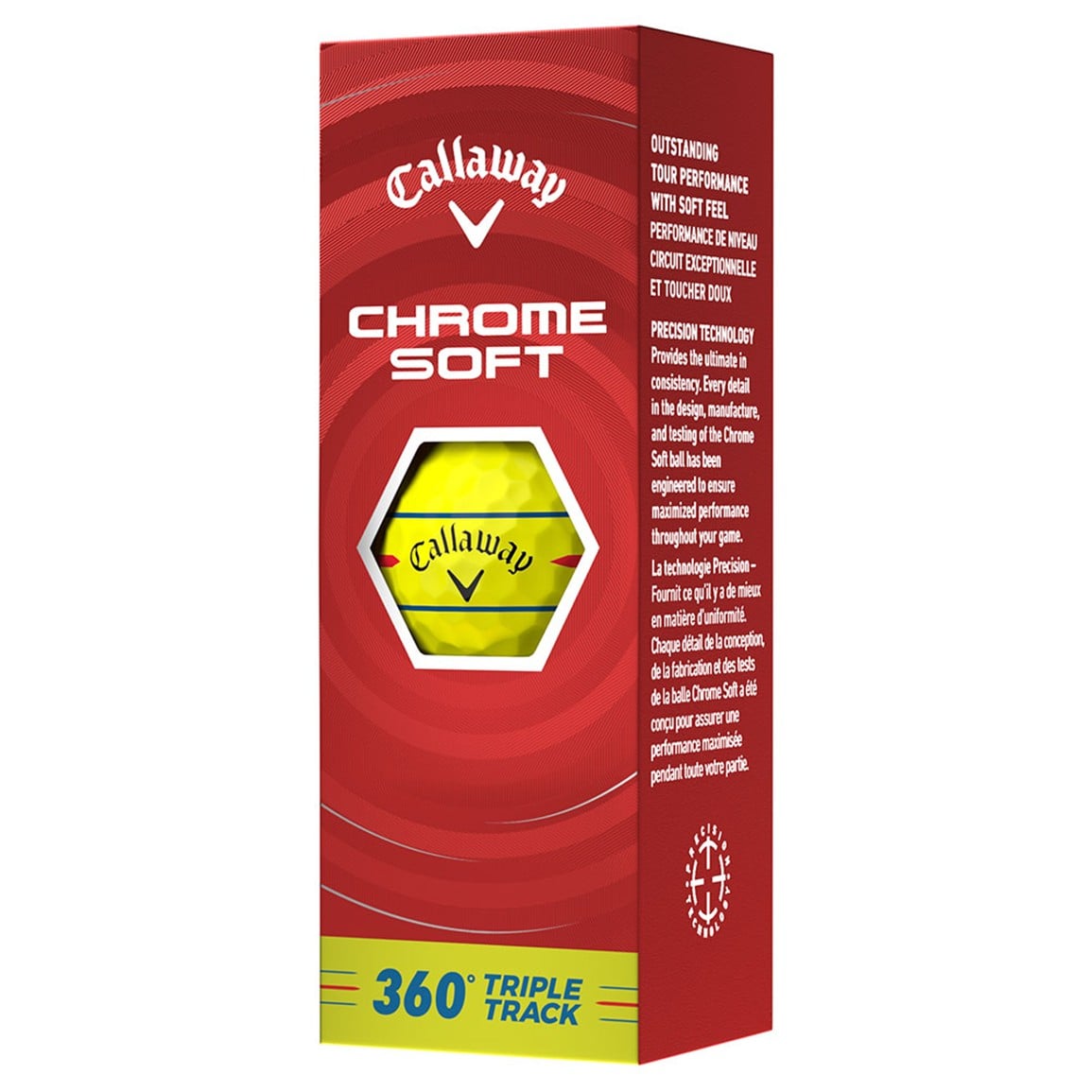 Callaway 2026 Chrome Soft Yellow Stripe Golf Ball