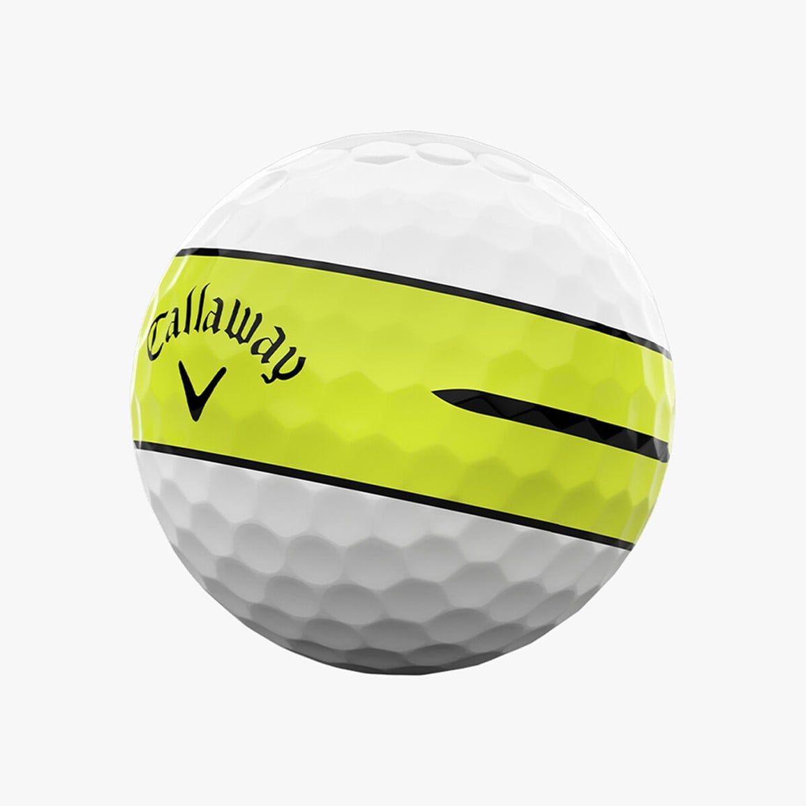 Callaway 2026 Chrome Tour X 360 Yellow Stripe Golf Ball