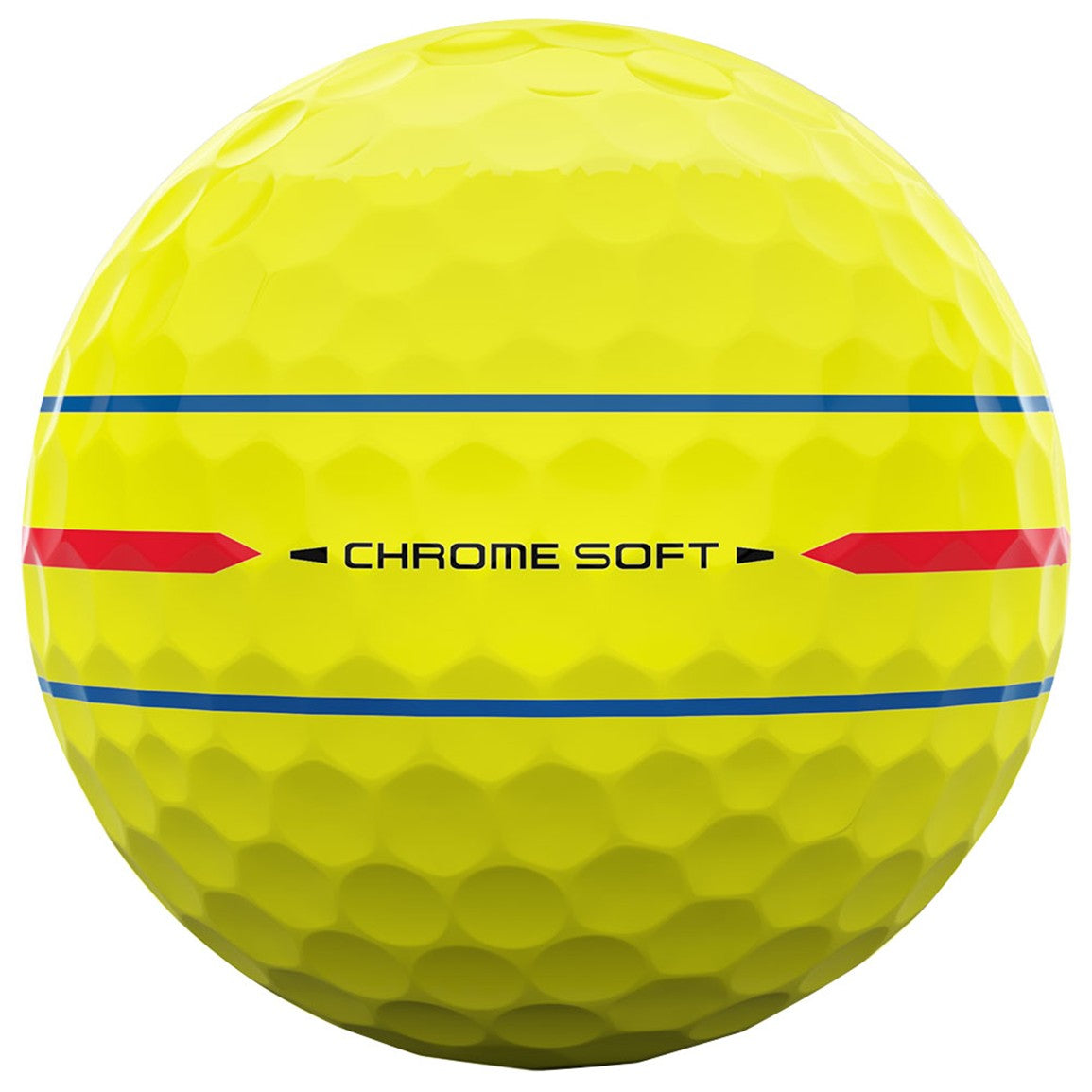Callaway 2026 Chrome Soft Yellow Stripe Golf Ball