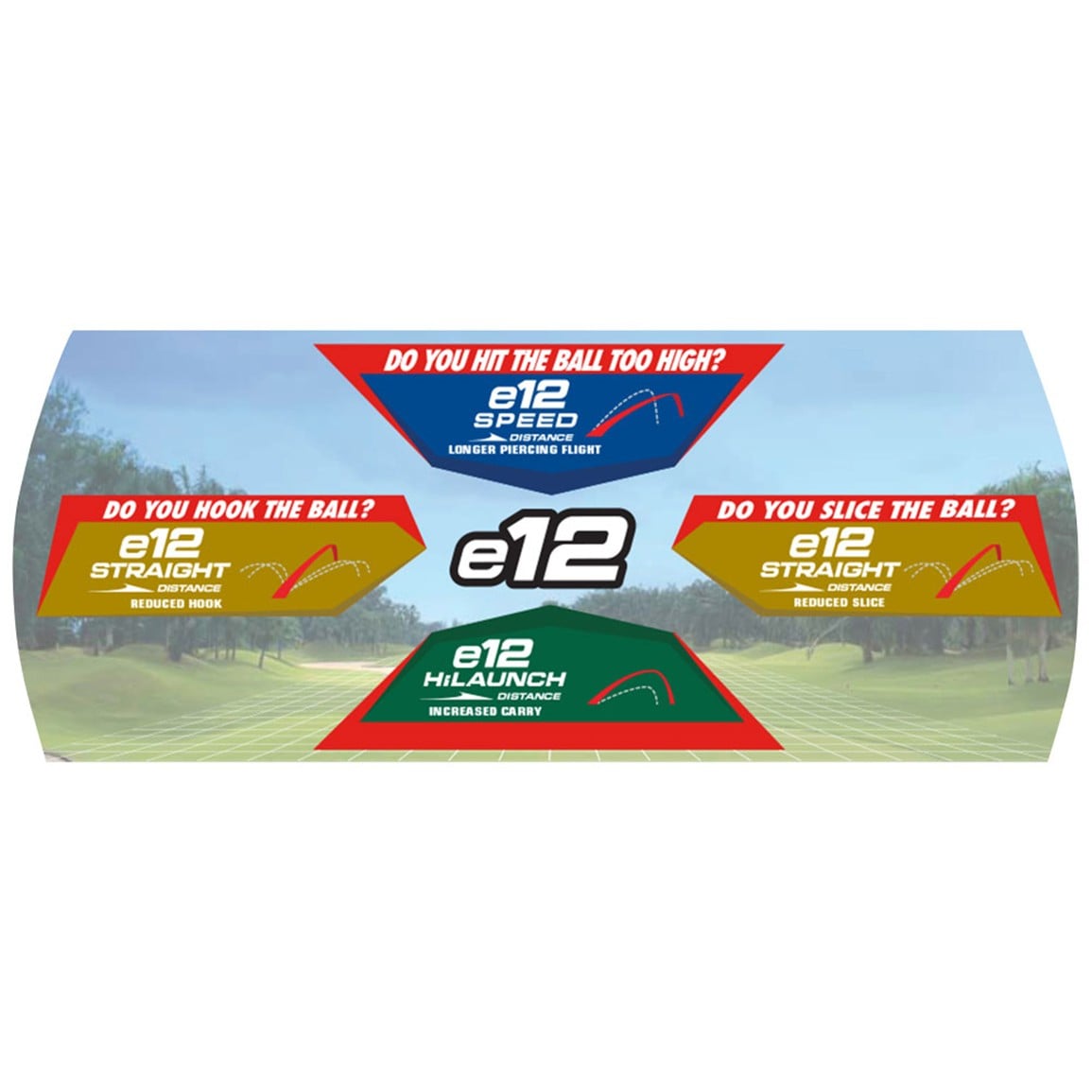 Bridgestone 2025 E12 Straight Golf Balls