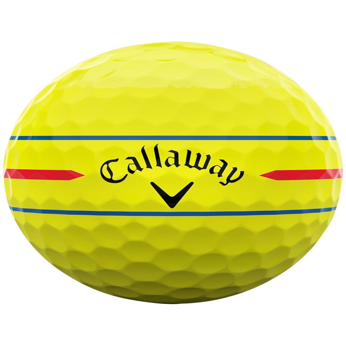 Callaway 2026 Chrome Soft Yellow Stripe Golf Ball