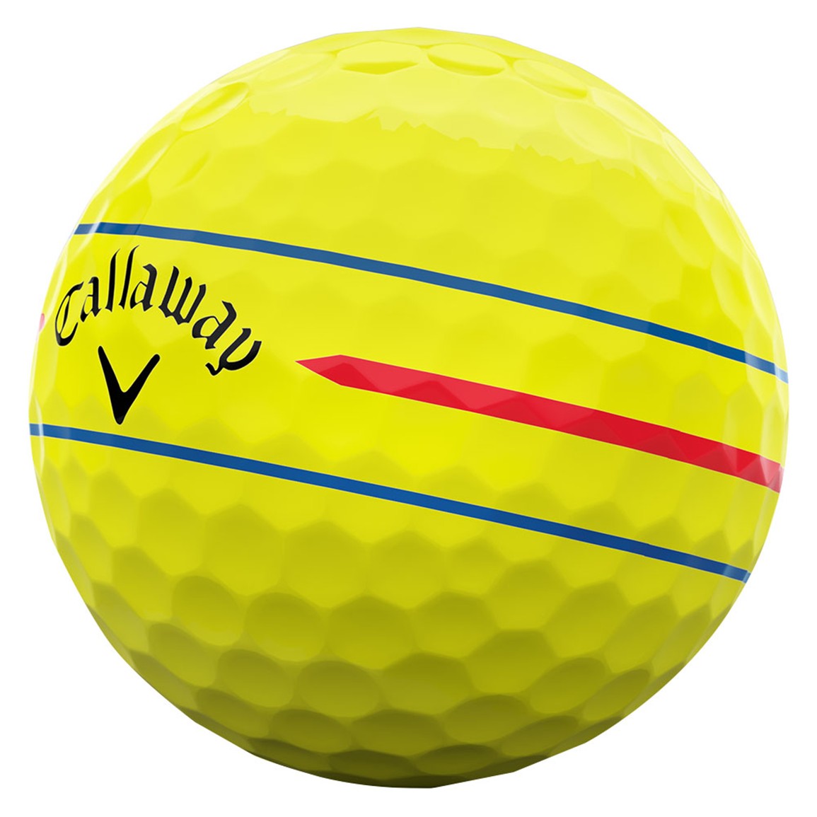 Callaway 2026 Chrome Soft Yellow Stripe Golf Ball