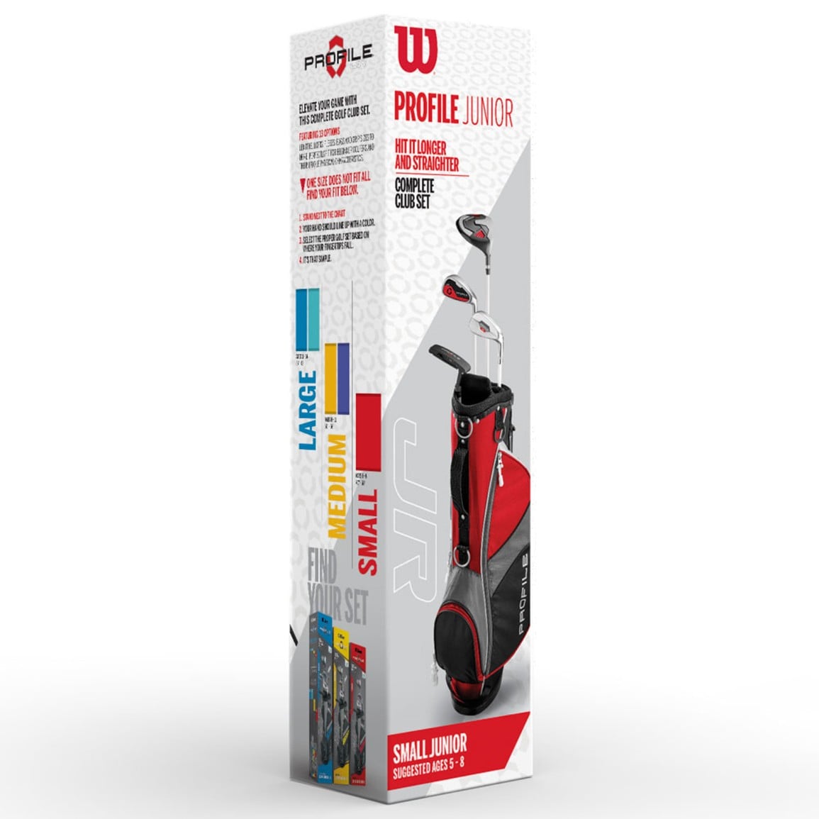 Wilson Junior Profile JGI Red Packaged Set (for kids 40-50" tall)