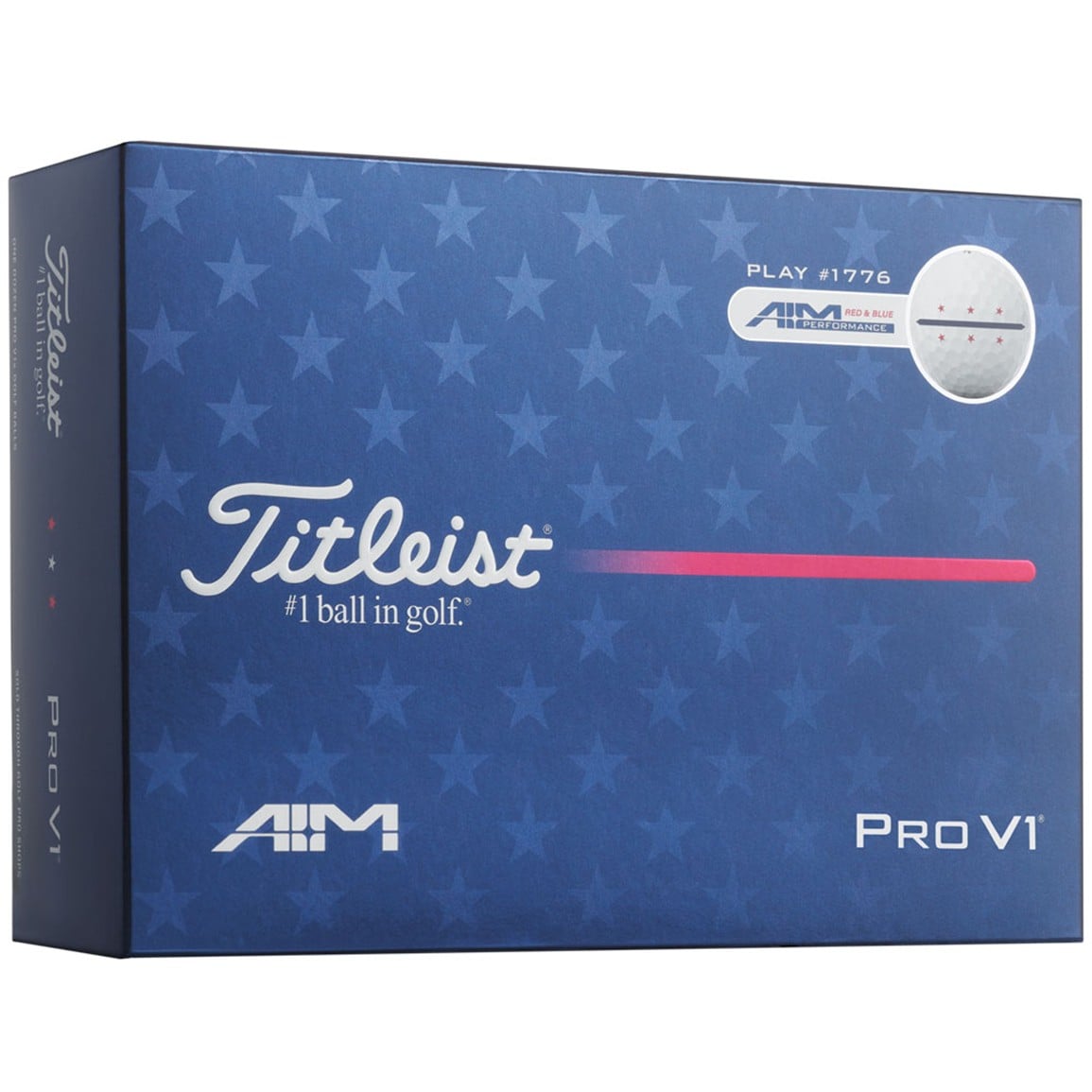 Titleist Pro V1 AIM Red, White & Blue 1776 Golf Balls