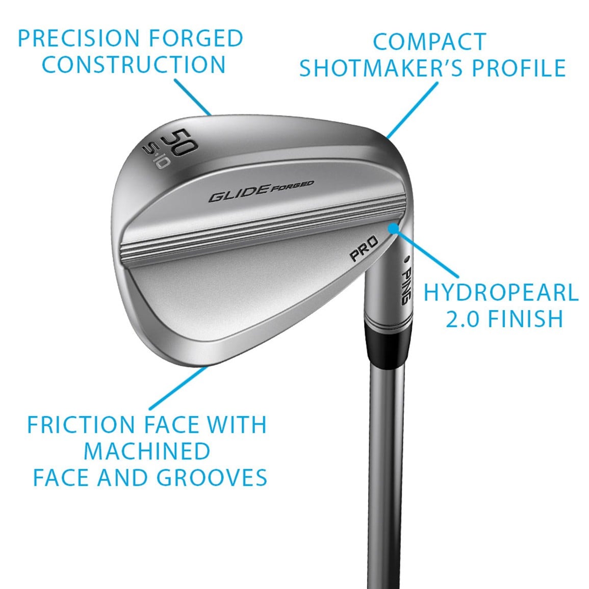 PING Men's Glide Forged Pro Wedges w/Arccos Grip